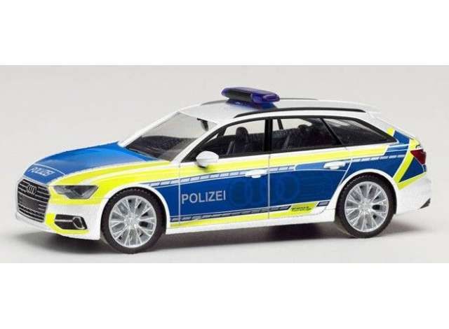 1/87 Audi A6 Avant Polizei / Audi Vorführfahrzeug, white-blue-yellow