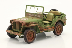 1/18 American Diorama Jeep Willys military police Dirty version - AD77406A