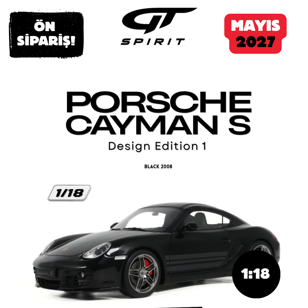 Ön Sipariş - 1/18 GT Spirit PORSCHE CAYMAN S DESIGN EDITION 1, BLACK - GT984