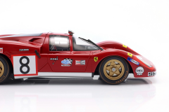 1/18 WERK83 - FERRARI - 512S 5.0L V12 LONG TAIL TEAM SEFAC SPA FERRARI N 8 24h LE MANS 1970 ARTURO MERZIARIO - CLAY REGAZZONI
