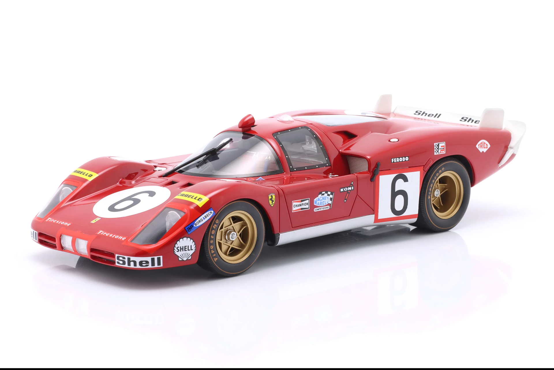 1/18 WERK83 - FERRARI - 512S 5.0L V12 LONG TAIL TEAM SEFAC SPA FERRARI N 6 24h LE MANS 1970 IGNAZIO GIUNTI - NINO VACCARELLA