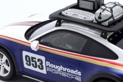 SPARK-MODEL - PORSCHE - 911 992 N 953 RALLY DAKAR ROUGHROADS WITH PACK ROOF ACCESSORIES 2023 - CON VETRINA - WITH SHOWCASE