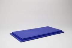 LYRD BOX - 1:18 ÖLÇEK - MAVİ SERGİLEME STANDI - (BEYAZ DİKİŞ) LY135