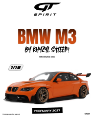 Ön Sipariş - 1/18 GT Spirit BMW M3 E92 BY KHYZYL SALEEM, FIRE ORANGE - GT621