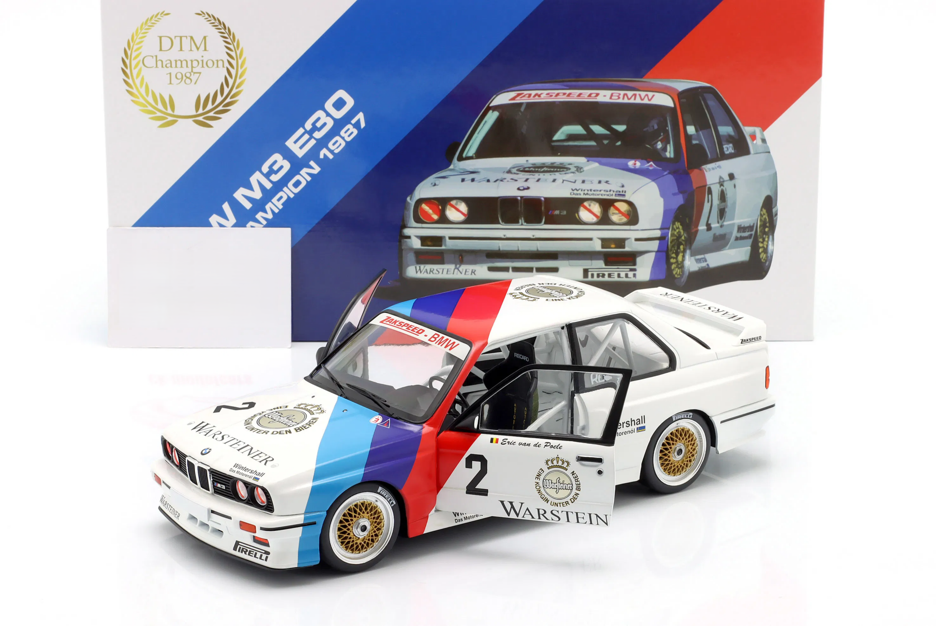 1/18 WERK83 - BMW - 3-SERIES M3 (E30) TEAM ZAKSPEED BMW N 2 CHAMPION DTM SEASON 1987 ERIC VAN DE POELE