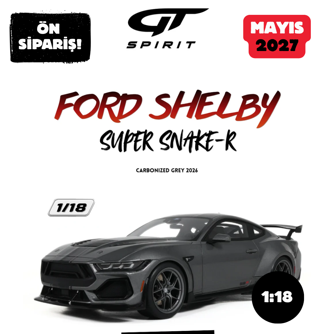 Ön Sipariş - 1/18 GT Spirit FORD Mustang SHELBY SUPER SNAKE-R, CARBONIZED GREY - GT1020