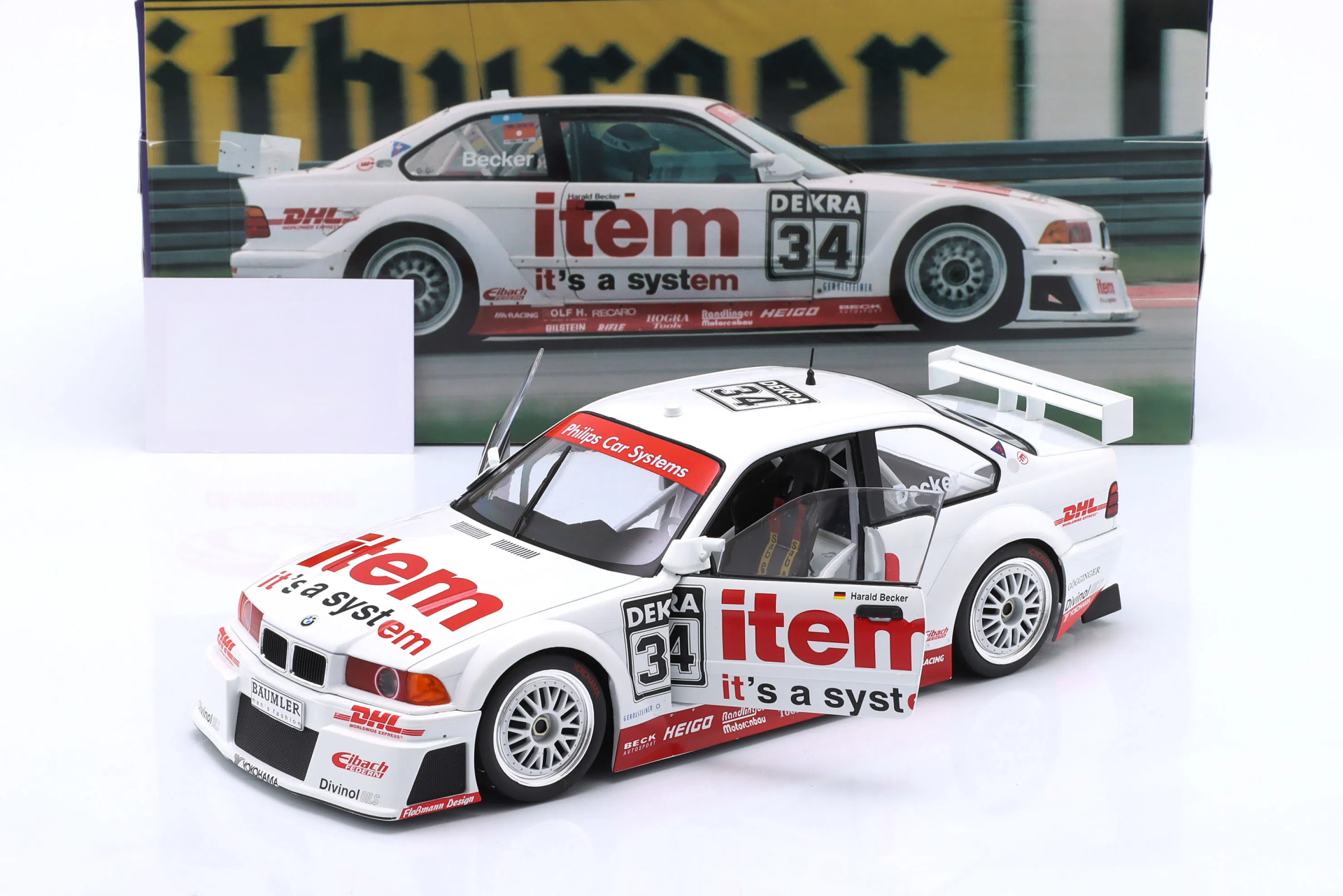 1/18 WERK83 - BMW - 3-SERIES 325i COUPE (E36) TEAM WS-DHL N 34 DTM SEASON 1994 HARALD BECKER