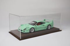 LYRD BOX - 1:18 ÖLÇEK - NUBUK BULUT KAHVE SERGİLEME STANDI - (SİYAH DİKİŞ) LY137