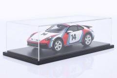 SPARK-MODEL - PORSCHE - 911 992 COUPE MARTINI RACING LIVERY N 14 RALLY DAKAR 2023 - CON VETRINA - WITH SHOWCASE