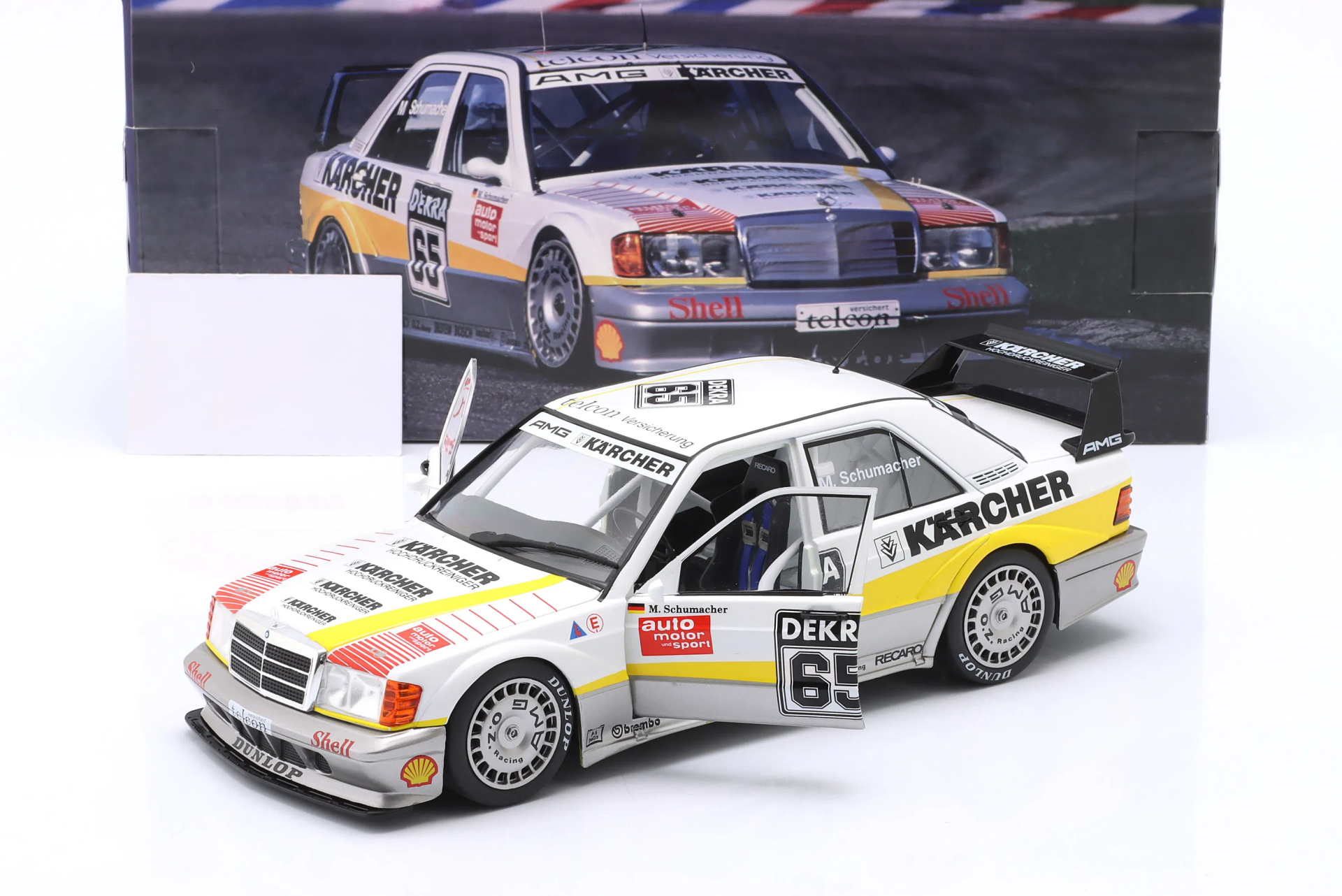 1/18 WERK83 - MERCEDES BENZ - 190E EVO2 TEAM AMG N 65 DTM SEASON 1990 MICHAEL SCHUMACHER