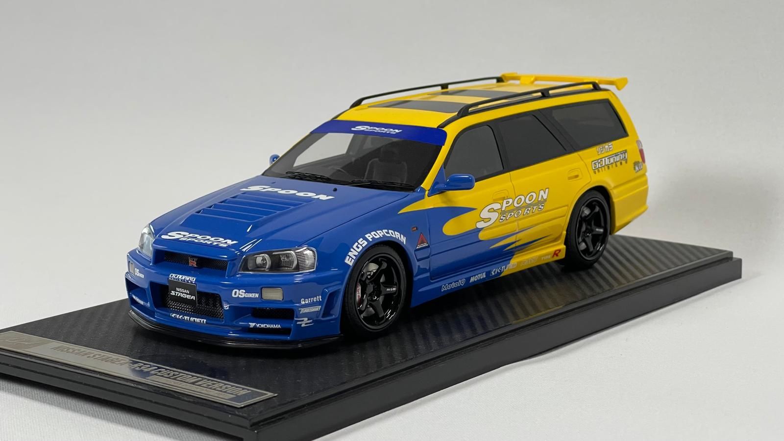 IVY Models Nissan R34 Stagea Custom Version Wagon in Spoon YELLOW