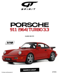 Ön Sipariş - 1/18 GT Spirit PORSCHE 911 (964) TURBO 3.3, GUARDS RED - GT1016