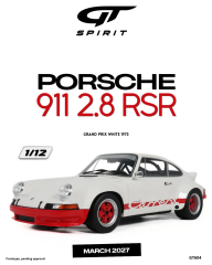 Ön Sipariş - 1/12 GT Spirit PORSCHE 911 2.8 RSR, GRAND PRIX WHITE - GT604