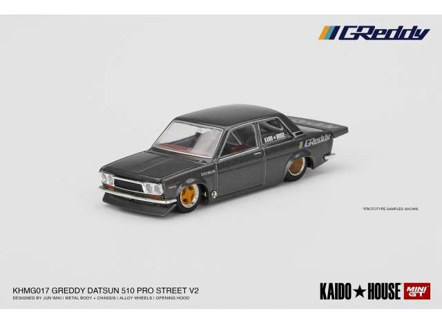 1/64 Kaido House Datsun 510 Pro Street *Greddy*, gun metal grey