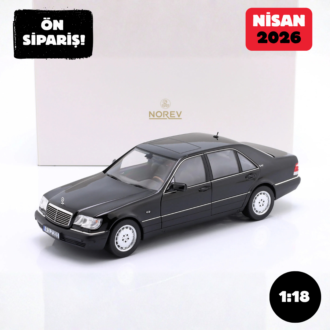 Ön Sipariş - 1/18 NOREV Mercedes-Benz S600 (W140) black - 183045