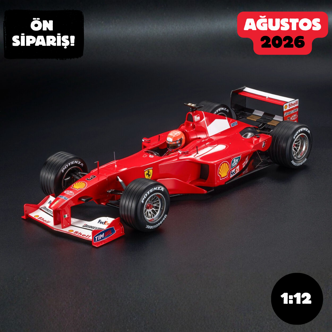 Ön Sipariş - 1/12 GP REPLICAS Ferrari F2000 #3 Michael Schumacher Winner Italian GP 2000 (With Driver Figure) - GP1227AWD