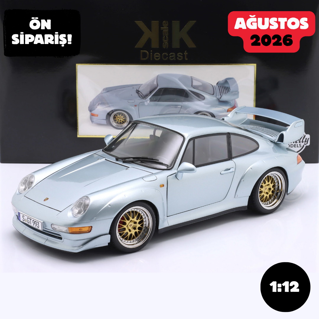Ön Sipariş - 1/12 KK SCALE Porsche 911 (993) GT2 Year 1996 silver / BBS Rims - KKDC120281B