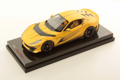 1/18 MR COLLECTION Ferrari 812 Competizione Matt Yellow with Sketch Genuine Carbon Base - FE033SE