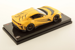 1/18 MR COLLECTION Ferrari 812 Competizione Matt Yellow with Sketch Genuine Carbon Base - FE033SE