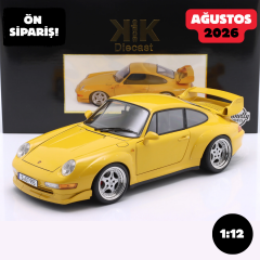 Ön Sipariş - 1/12 KK SCALE Porsche 911 (993) GT2 Year 1996 Yellow / Speedline rims - KKDC120282S