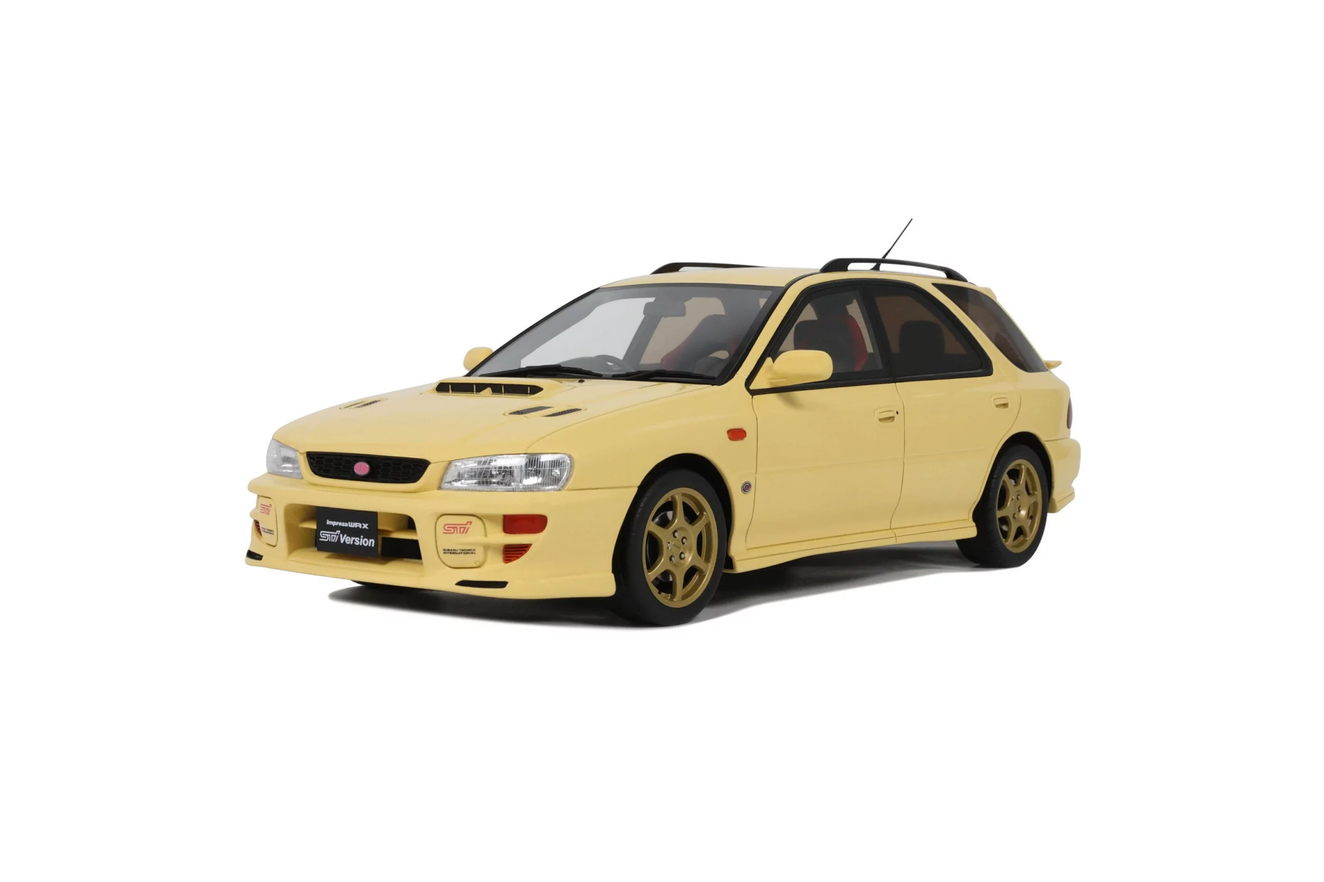 1/18 OTTO Subaru Impreza WRX STI Version VI Sport Wagon Cashmere Yellow 1999 - OT1198