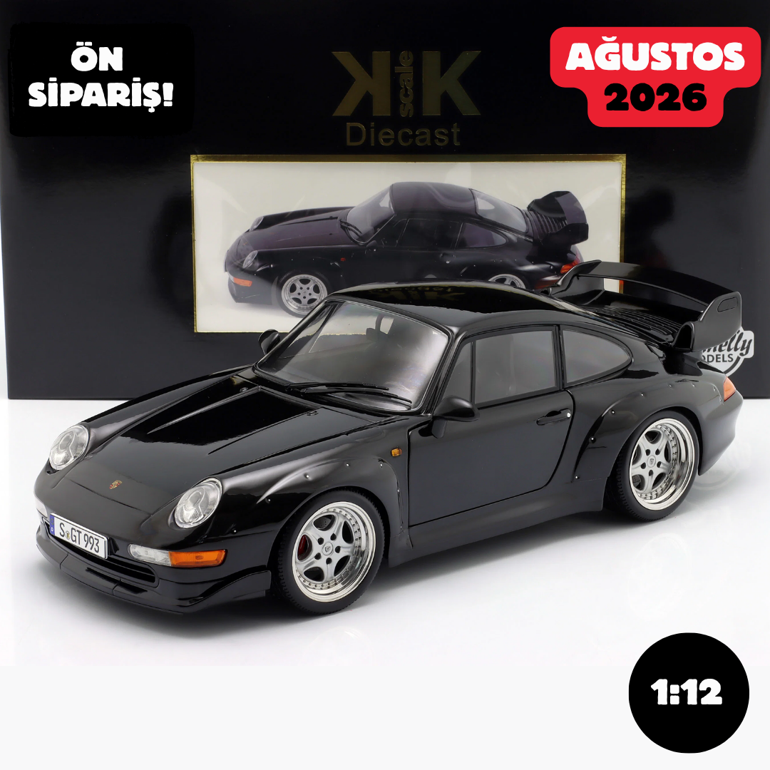 Ön Sipariş - 1/12 KK SCALE Porsche 911 (993) GT2 Year 1996 black / Speedline Rims - KKDC120286S