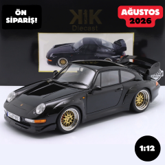 Ön Sipariş - 1/12 KK SCALE Porsche 911 (993) GT2 Year 1996 black / BBS Rims - KKDC120286B