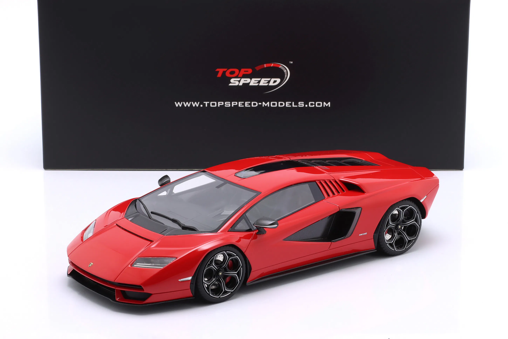 1/18 TRUESCALE Lamborghini Countach LPI 800-4 Rosso Mars Year 2023 - TS0554