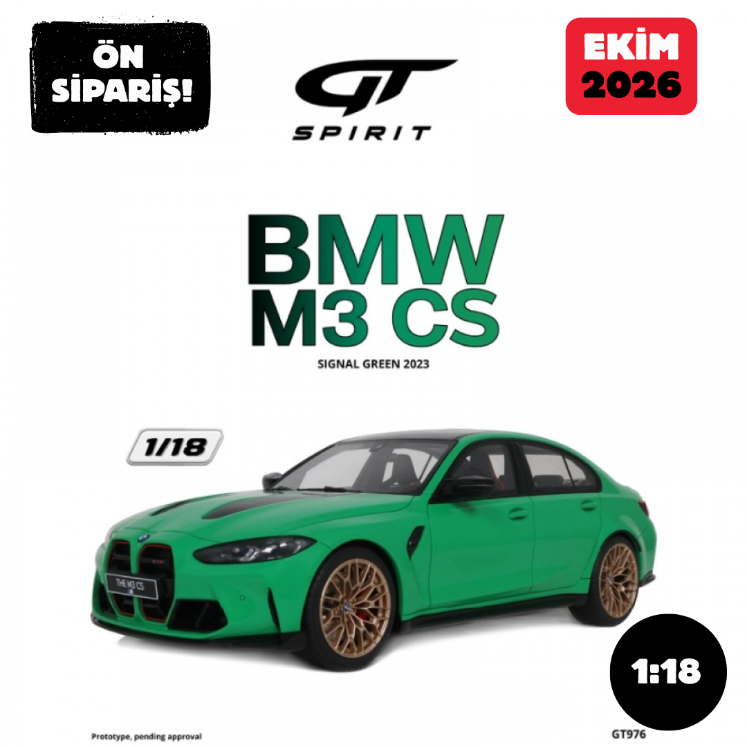 Ön Sipariş - 1/18 GT SPIRIT BMW M3 CS Signal Green 2023 - GT976
