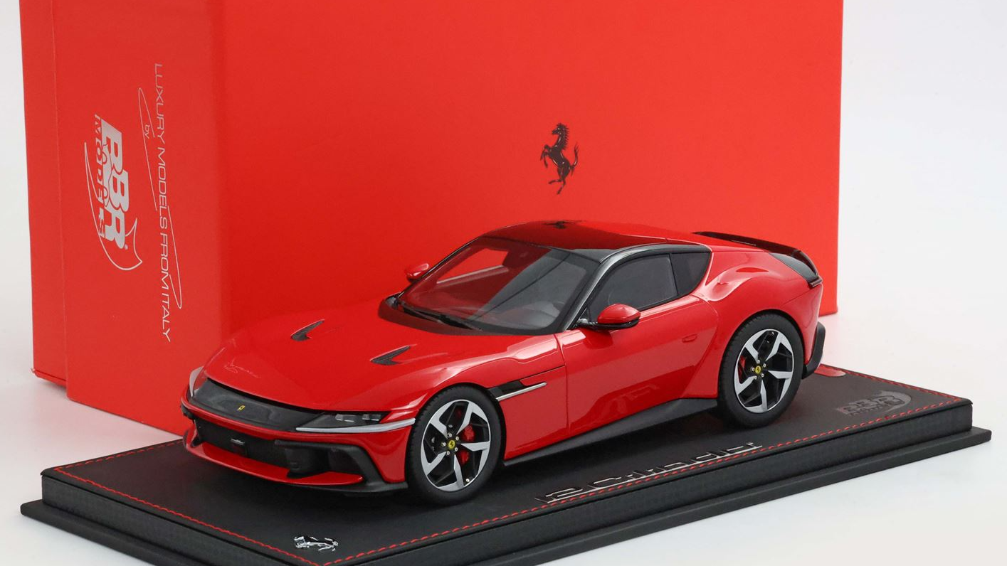1/18 BBR Ferrari 12Cilindri Coupe Rosso Corsa silver rims and red brakes