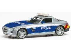 1/87 Mercedes Benz SLS AMG Police Showcar, silver/blue