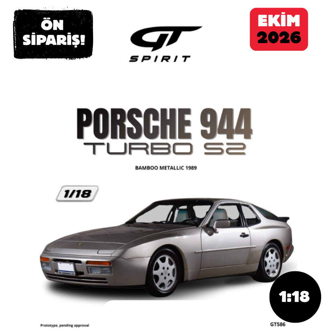Ön Sipariş - 1/18 GT SPIRIT  Porsche 944 Turbo S2 Bamboo Metallic 1989 - GT586