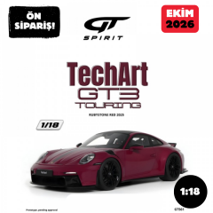 Ön Sipariş - 1/18 GT SPIRIT Porsche Techart GT3 Touring Rubystone Red 2025 - GT561