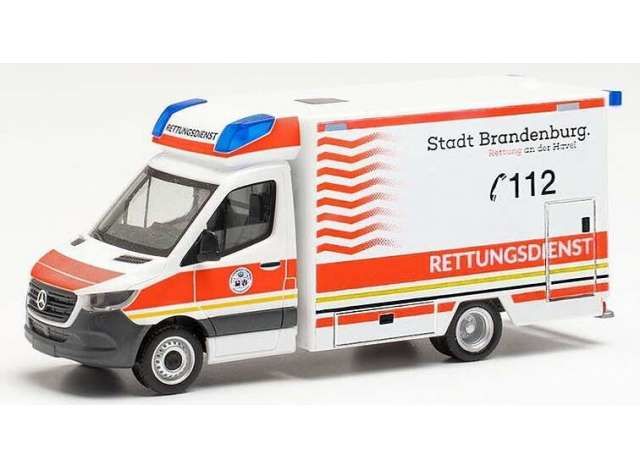 1/87 Mercedes Benz Sprinter FD Rescue Service Brandenburg, white/orange