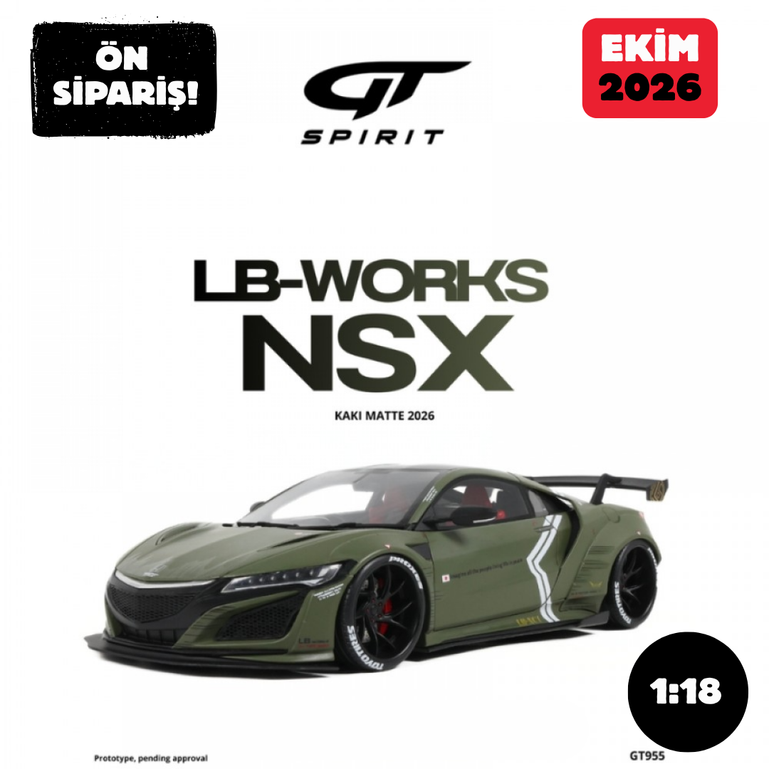 Ön Sipariş - 1/18 GT SPIRIT HONDA LB-Works NSX Kaki Matte 2026 - GT955