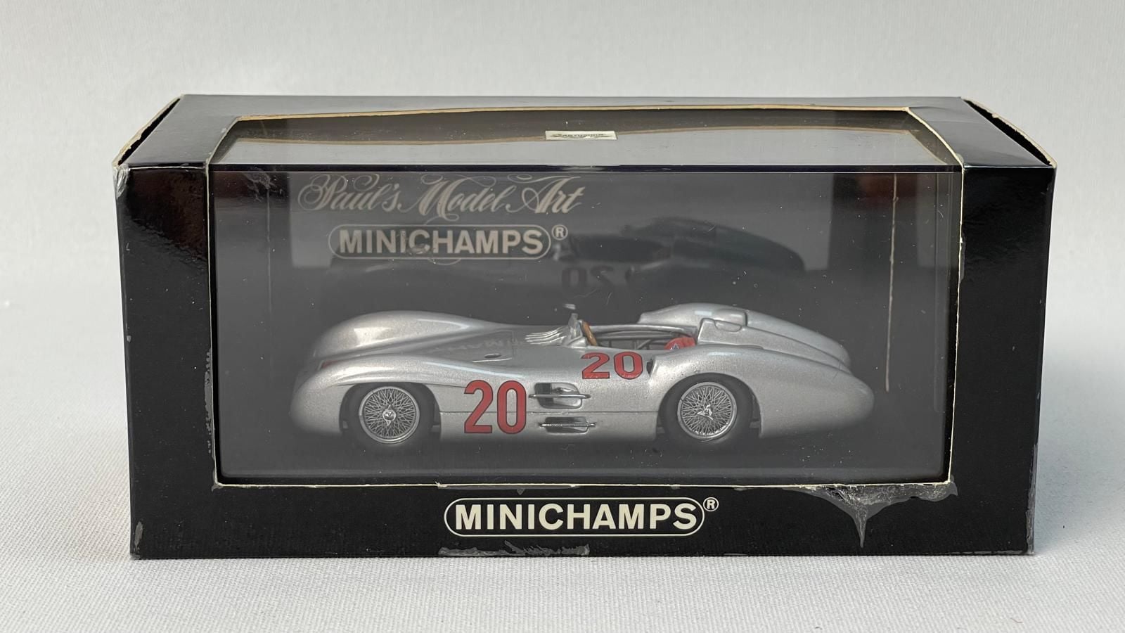 Minichamps 1/43 Mercedes W196 GP Angleterre 1954 – Réf 432543001
