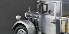 CMC - MERCEDES BENZ - LO2750 PLATFORM TRUCK WITH WOODEN BOX CAR TRANSPORTER 1936