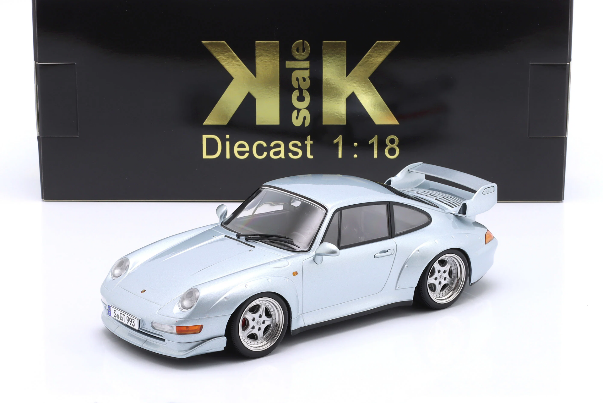 1/18 KK SCALE Porsche 911 (993) GT2 Year 1996 polar silver / Speedline Rims - KKDC181421S
