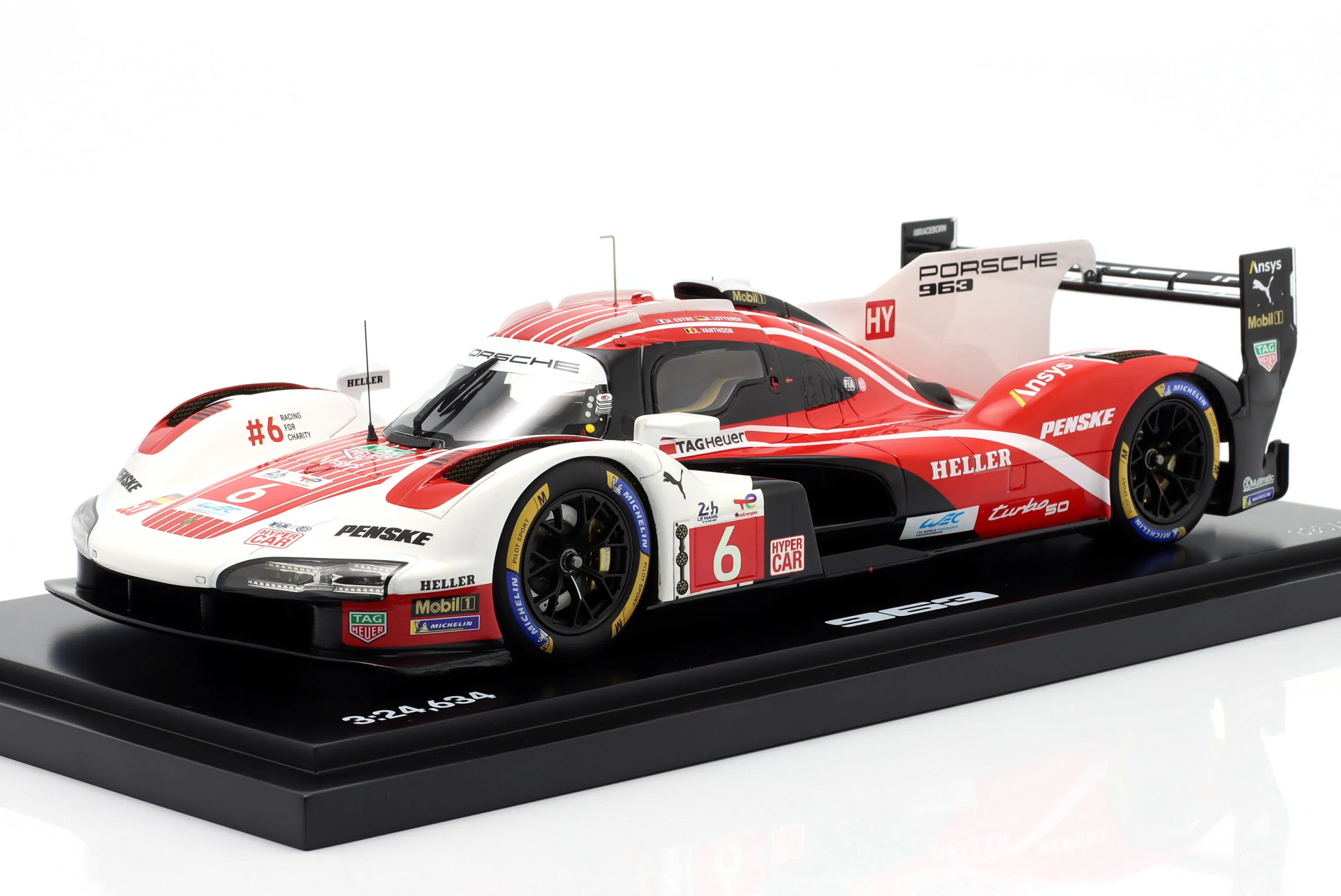 1/18 SPARK-MODEL - PORSCHE - 963 9RD 4.6L TURBO V8 TEAM PORSCHE PENSKE MOTORSPORT N 6 4th 24h LE MANS (POLE POSITION) 2024 KEVIN ESTRE - ANDRE LOTTERER - LAURENS VANTHOOR