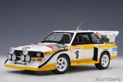 AUTOART - AUDI - QUATTRO SPORT S1 (night version) N 2 4th RALLY MONTECARLO 1986 WITH FIGURE W.ROHRL - C.GEISTDORFER