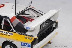 AUTOART - AUDI - QUATTRO SPORT S1 (night version) N 2 4th RALLY MONTECARLO 1986 WITH FIGURE W.ROHRL - C.GEISTDORFER