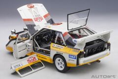 AUTOART - AUDI - QUATTRO SPORT S1 (night version) N 2 4th RALLY MONTECARLO 1986 WITH FIGURE W.ROHRL - C.GEISTDORFER