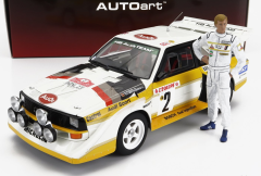 AUTOART - AUDI - QUATTRO SPORT S1 (night version) N 2 4th RALLY MONTECARLO 1986 WITH FIGURE W.ROHRL - C.GEISTDORFER
