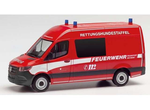 1/87 Mercedes Benz Sprinter `18 Fire department Frankfurt/hundestaffel, red/white