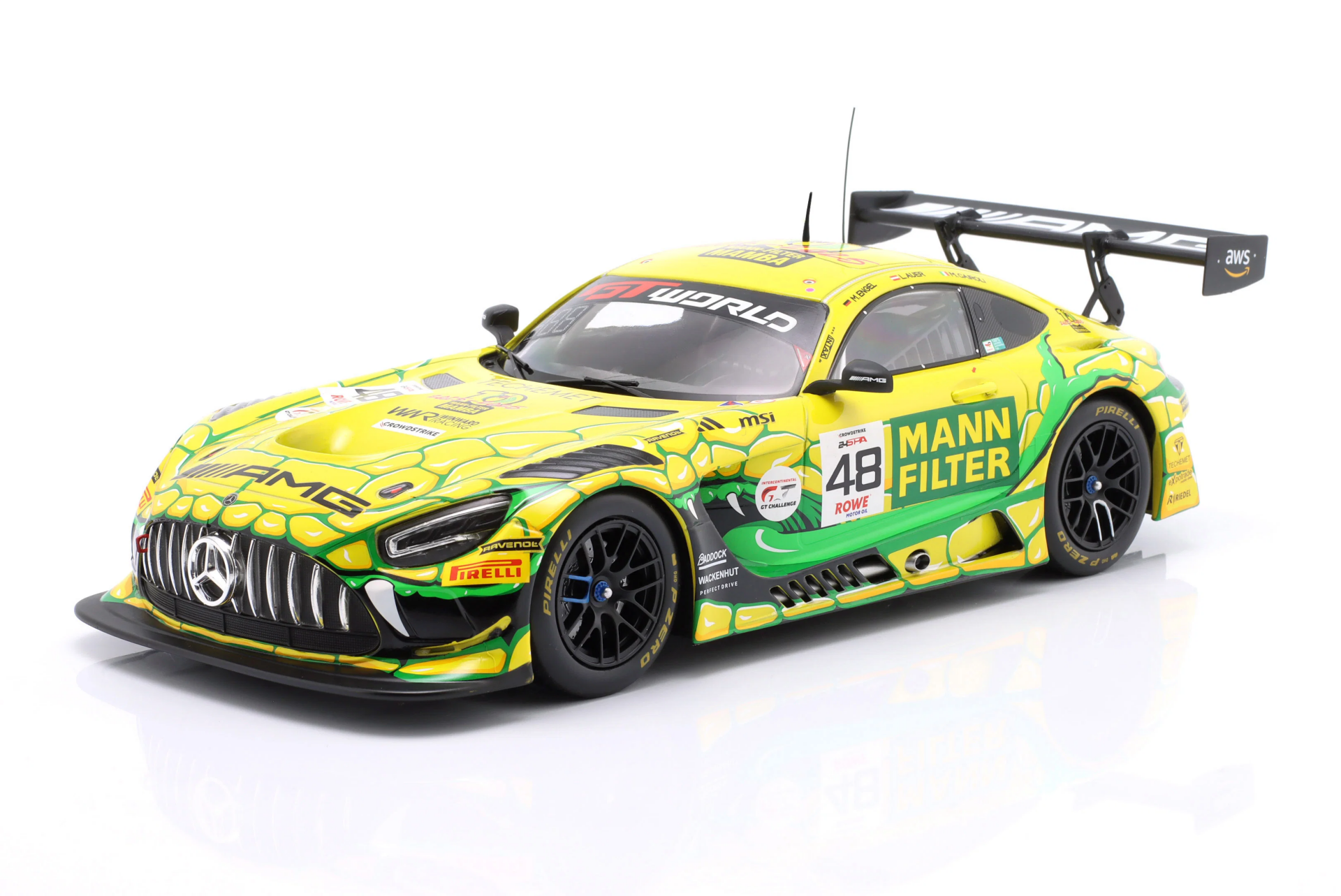 1/18 IXO Mercedes-AMG GT3 Evo #48 24h Spa 2025 Winward Racing Mamba - WWR-I-AMG-SPA-25-1848