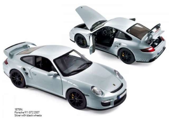 2007 Porsche 911 GT2, silver