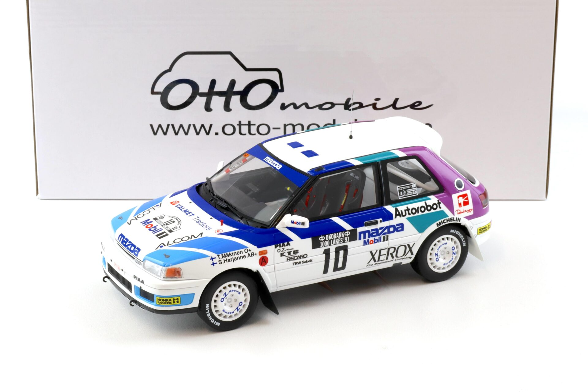 OTTO-MOBILE - MAZDA - 323 GTX N 10 RALLY 1000 LAKES 1991 TOMMY MAKINEN - SEPPO HARJANNE