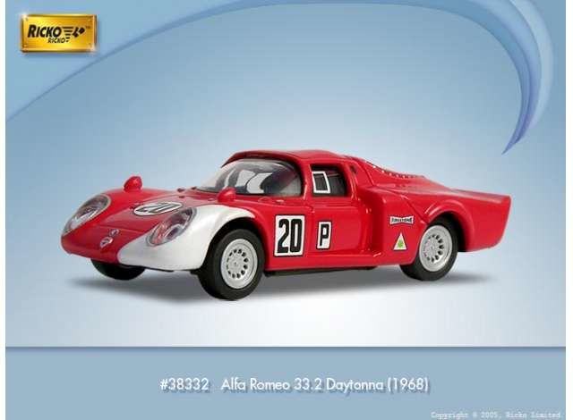 1/87 1968 Alfa Romeo 33.2 Daytona #20p, red/white