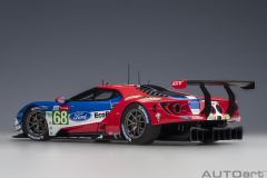 AUTOART - FORD USA - GT FORD ECOBOOST 3.5L TURBO V6 TEAM FORD CHIP GANASSI USA N 68 24h LE MANS 2019 S.BOURDAIS - J.HAND - D.MULLER
