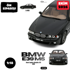 Ön Sipariş - 1/18 OTTO BMW E39 M5 BLACK SAPHIRE METALLIC 475 2000 - OT1338